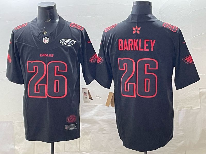 Men 2026 Philadelphia Eagles #26 Barkley Black 4th generations Nike Limited NFL Jersey 05